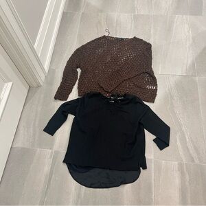 Zara Chocolate Brown Knit Top